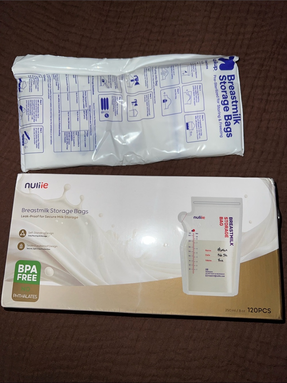 nullie Breastmilk Storage Bags - White/Clear (120pcs)